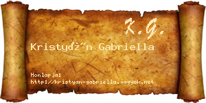 Kristyán Gabriella névjegykártya