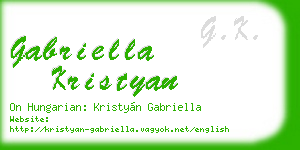 gabriella kristyan business card
